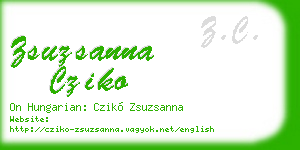 zsuzsanna cziko business card