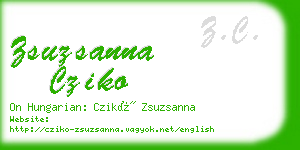 zsuzsanna cziko business card